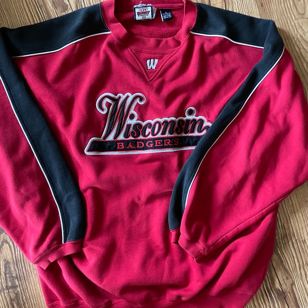 Wisconsin Badgers Red and Black Sweater